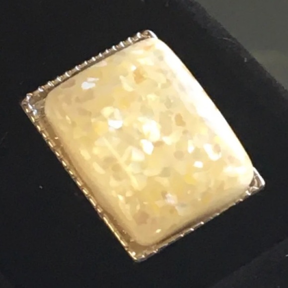 Vintage Estate Emerald Cabochon Genuine Natural Fire Agate Statement Ring - Picture 4 of 12